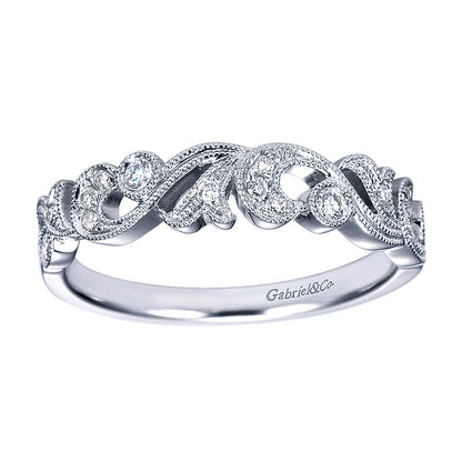 Anniversary Band 14k White Gold Diamond Stackable