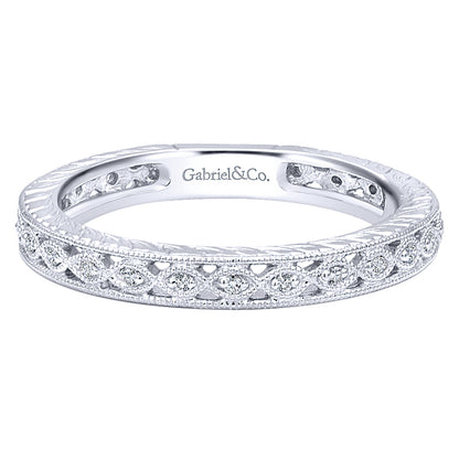 Ladies' Ring 14k White Gold Stackable