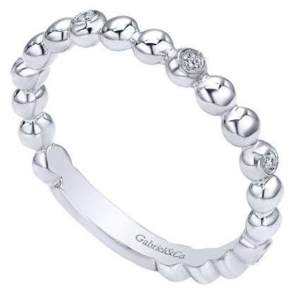 Ladies' Ring 14k White Gold Stackable