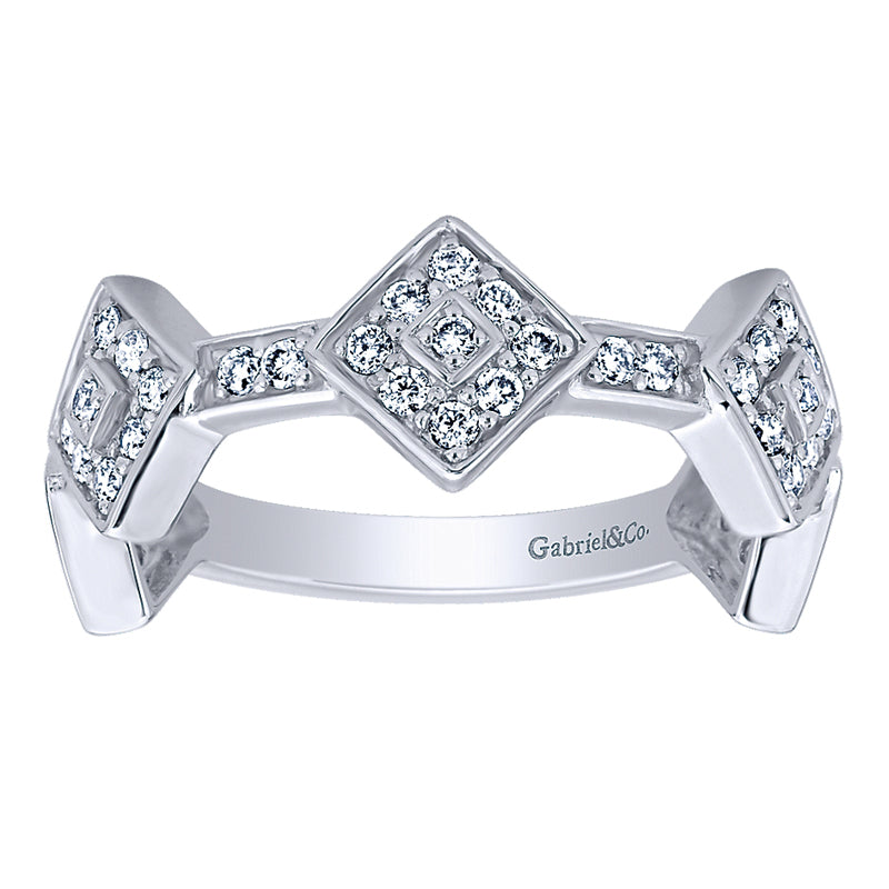 Ladies' Ring 14k White Gold Stackable