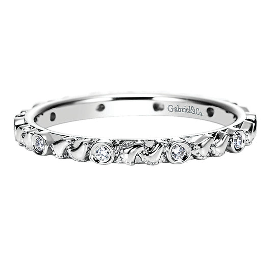 Ladies' Ring 14k White Gold Stackable