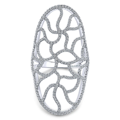 Ladies' Ring 14k White Gold Lusso Diamond Statement