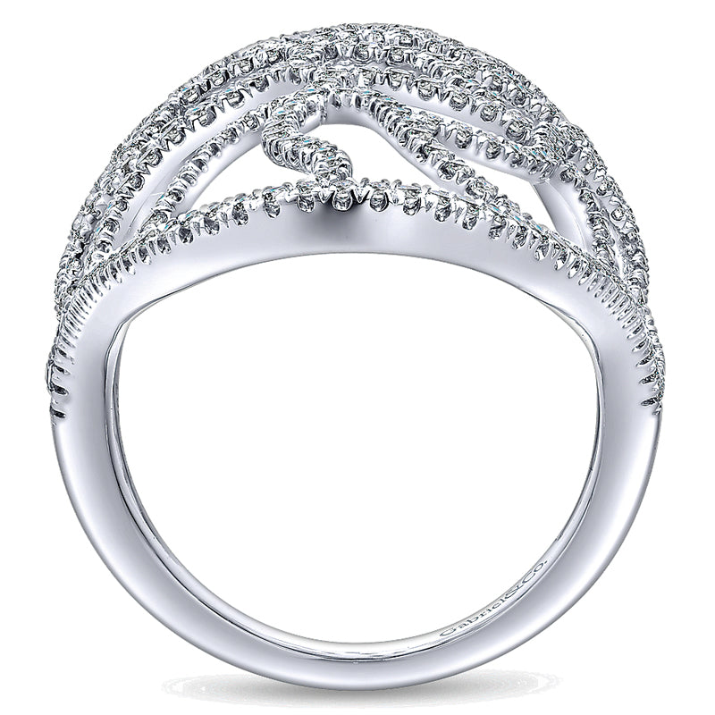 Ladies' Ring 14k White Gold Lusso Diamond Statement