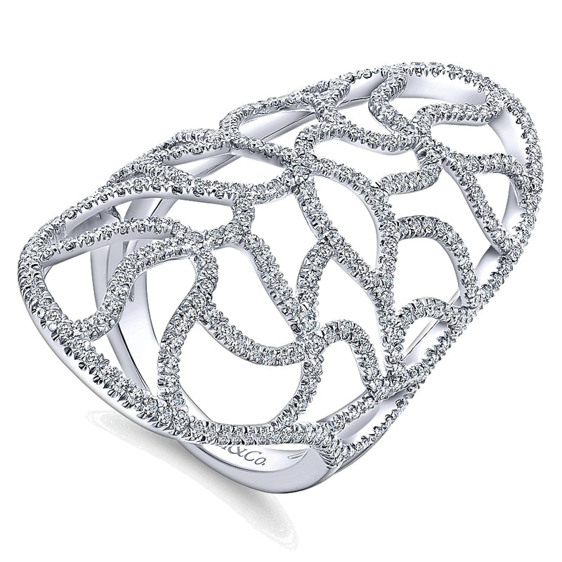 Ladies' Ring 14k White Gold Lusso Diamond Statement