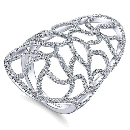 Ladies' Ring 14k White Gold Lusso Diamond Statement