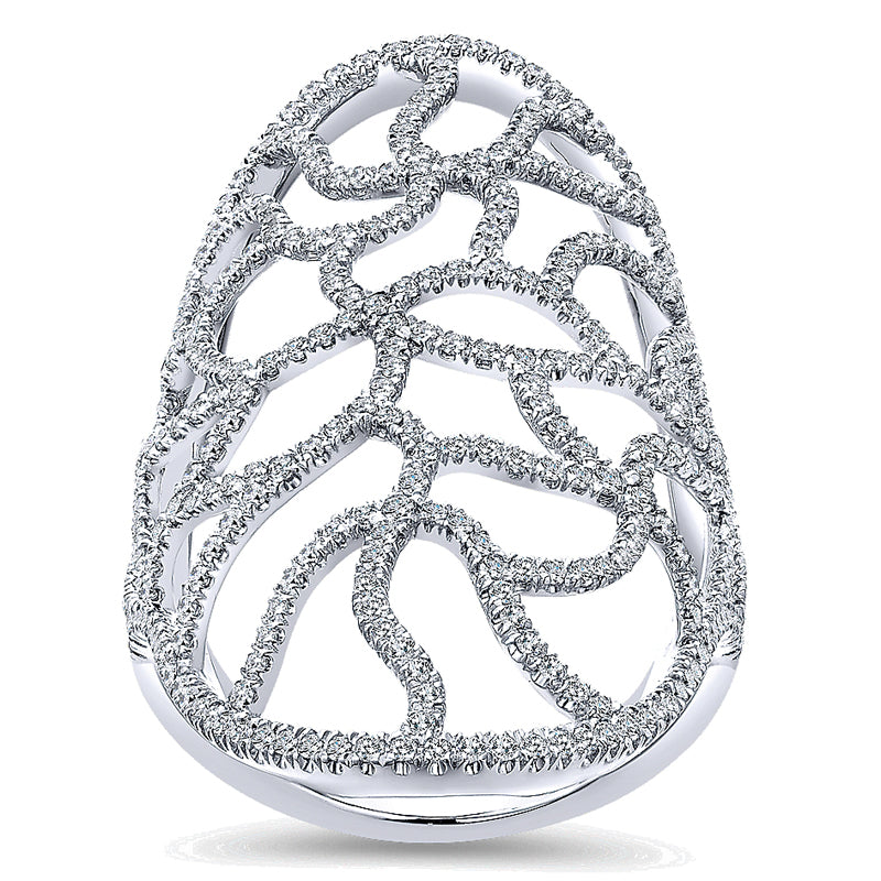 Ladies' Ring 14k White Gold Lusso Diamond Statement