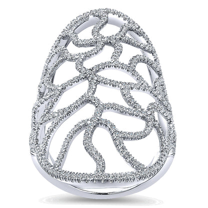 Ladies' Ring 14k White Gold Lusso Diamond Statement