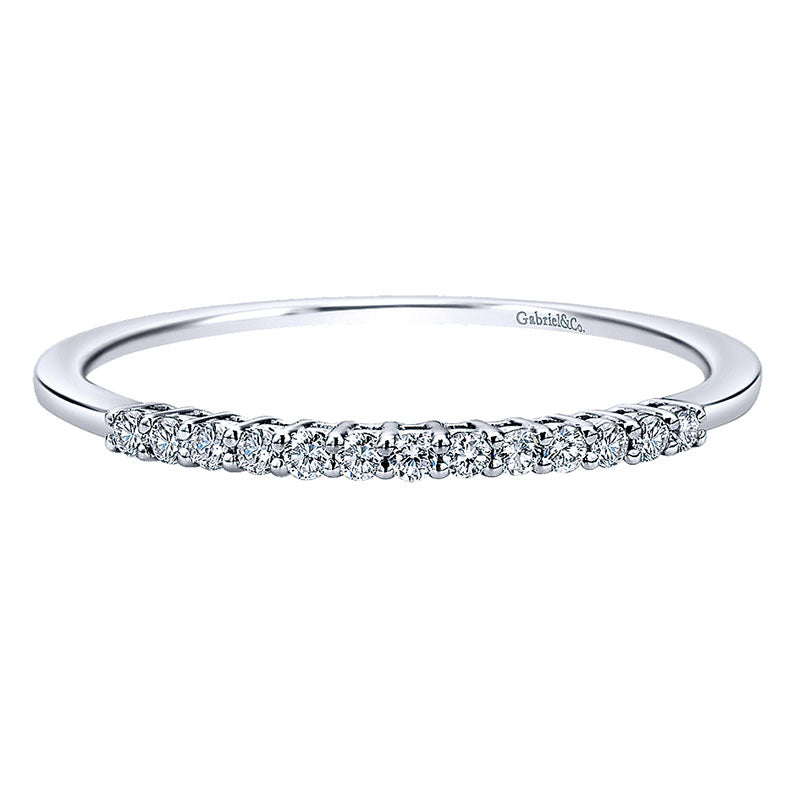 Anniversary Band 14k White Gold Diamond Straight