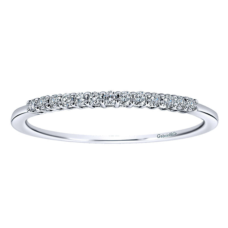 Anniversary Band 14k White Gold Diamond Straight