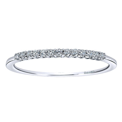 Anniversary Band 14k White Gold Diamond Straight