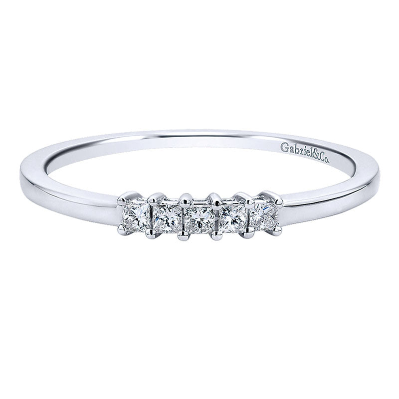 Anniversary Band 14k White Gold Diamond Straight