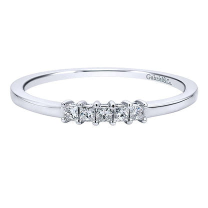 Anniversary Band 14k White Gold Diamond Straight