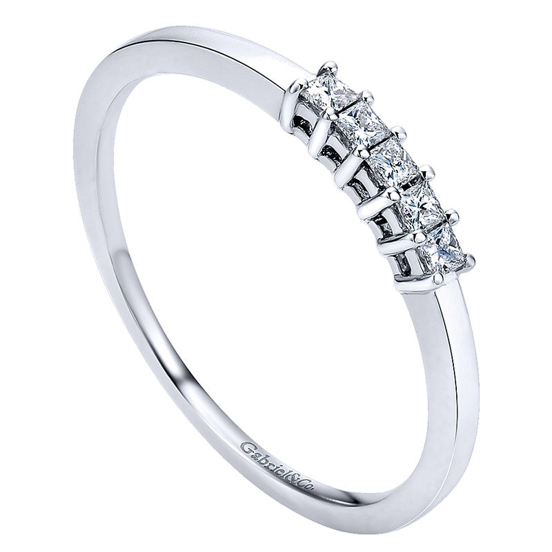 Anniversary Band 14k White Gold Diamond Straight
