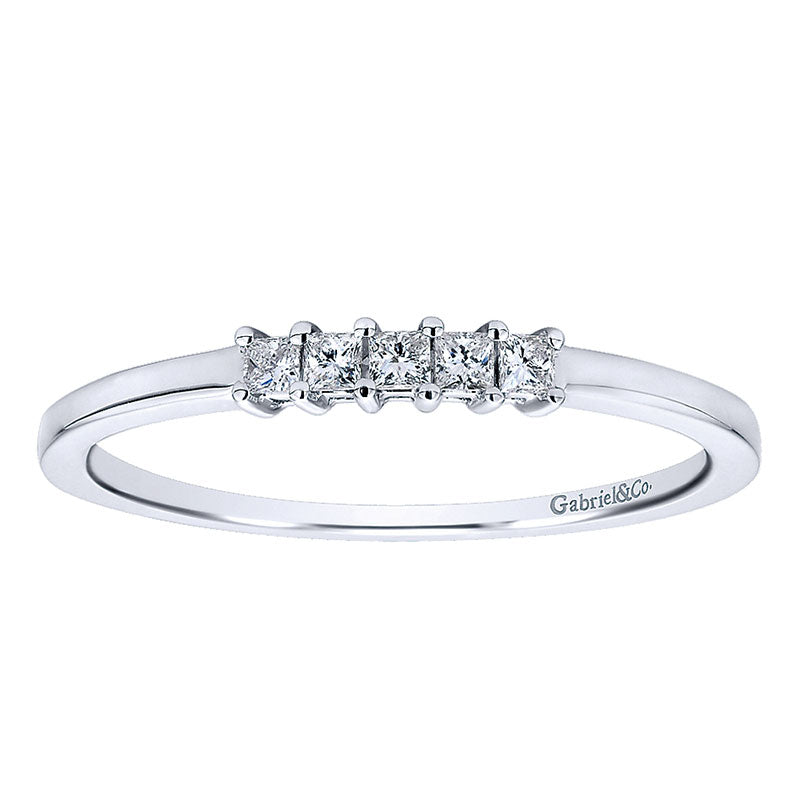 Anniversary Band 14k White Gold Diamond Straight
