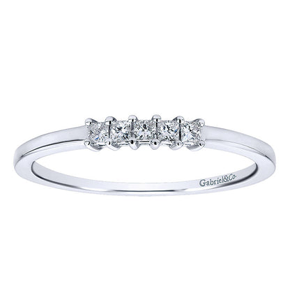 Anniversary Band 14k White Gold Diamond Straight