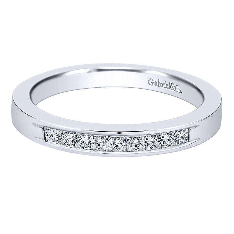 Anniversary Band 14k White Gold Diamond Straight