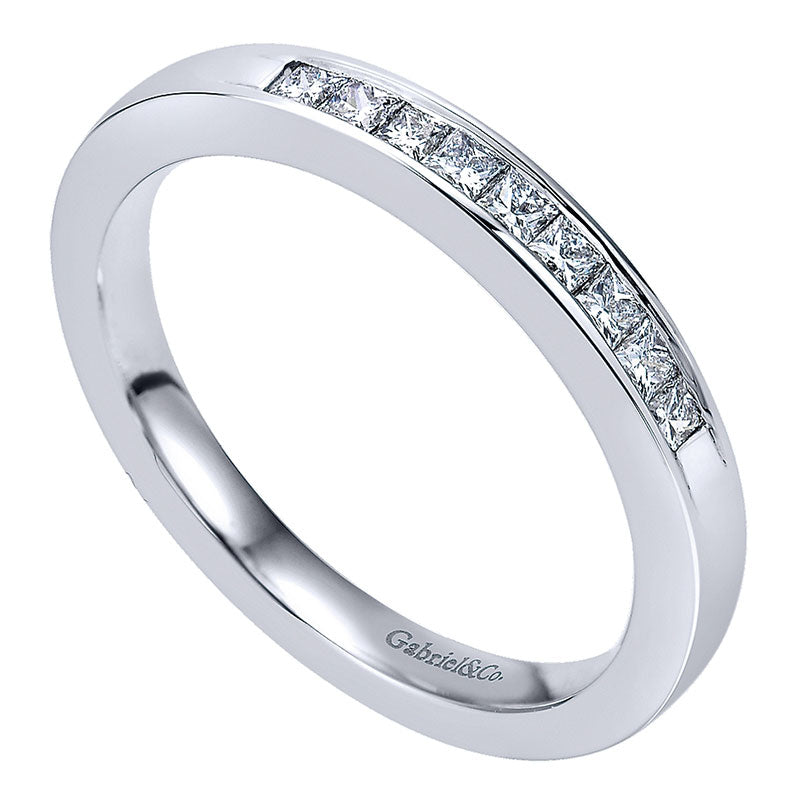 Anniversary Band 14k White Gold Diamond Straight