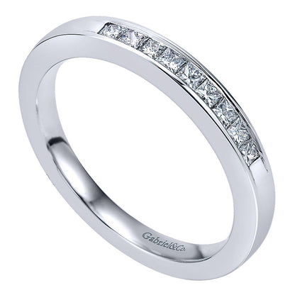 Anniversary Band 14k White Gold Diamond Straight
