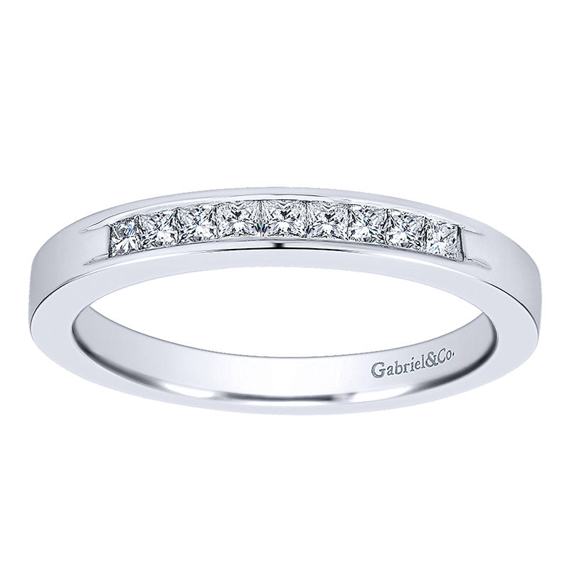 Anniversary Band 14k White Gold Diamond Straight