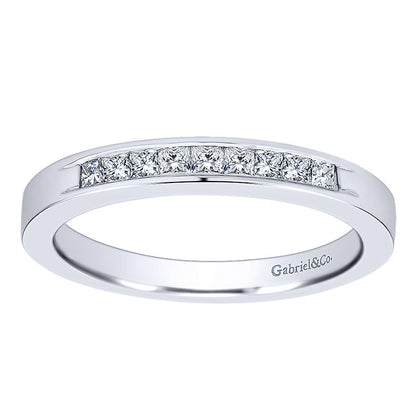Anniversary Band 14k White Gold Diamond Straight