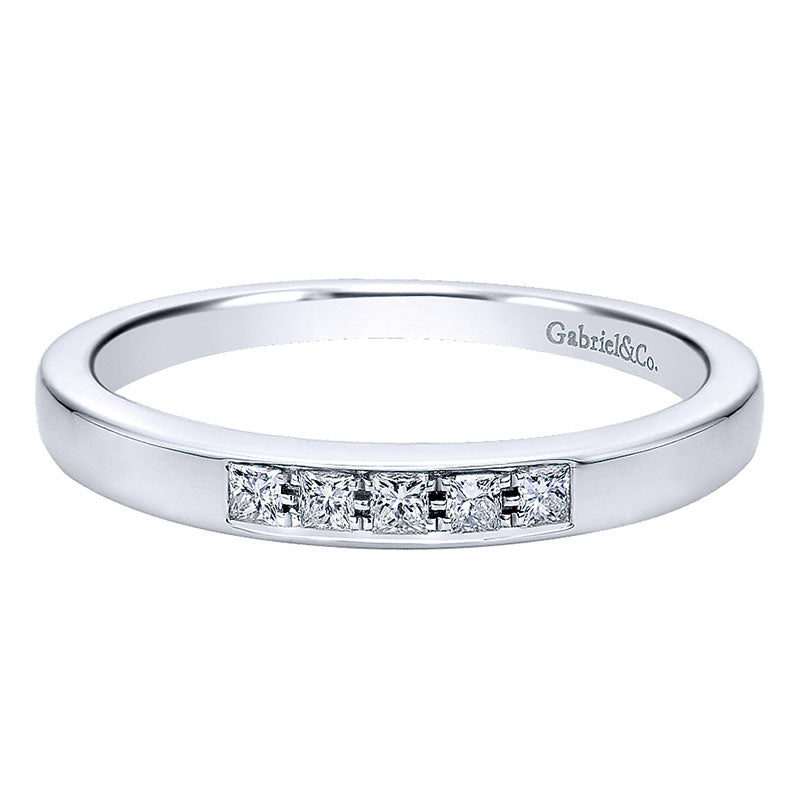 Anniversary Band 14k White Gold Diamond Straight