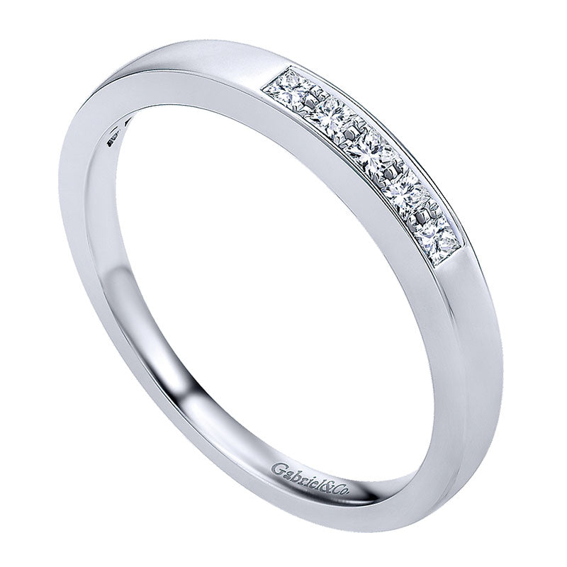 Anniversary Band 14k White Gold Diamond Straight