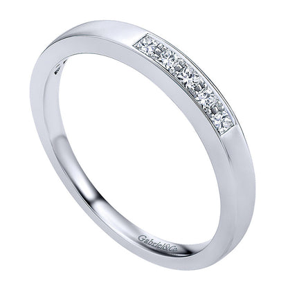 Anniversary Band 14k White Gold Diamond Straight
