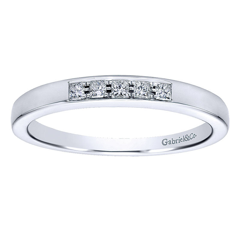 Anniversary Band 14k White Gold Diamond Straight