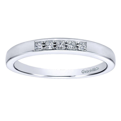 Anniversary Band 14k White Gold Diamond Straight