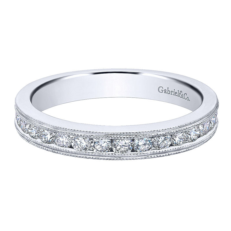 Anniversary Band 14k White Gold Diamond Straight