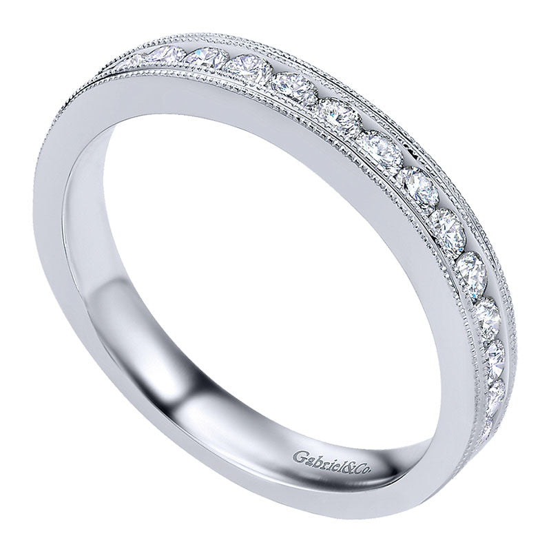 Anniversary Band 14k White Gold Diamond Straight