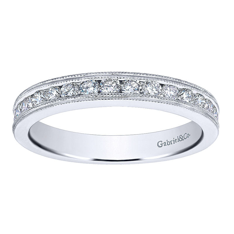 Anniversary Band 14k White Gold Diamond Straight
