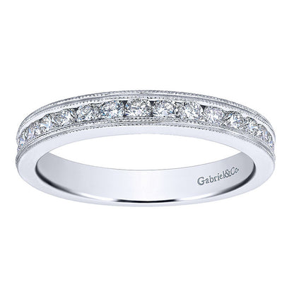 Anniversary Band 14k White Gold Diamond Straight