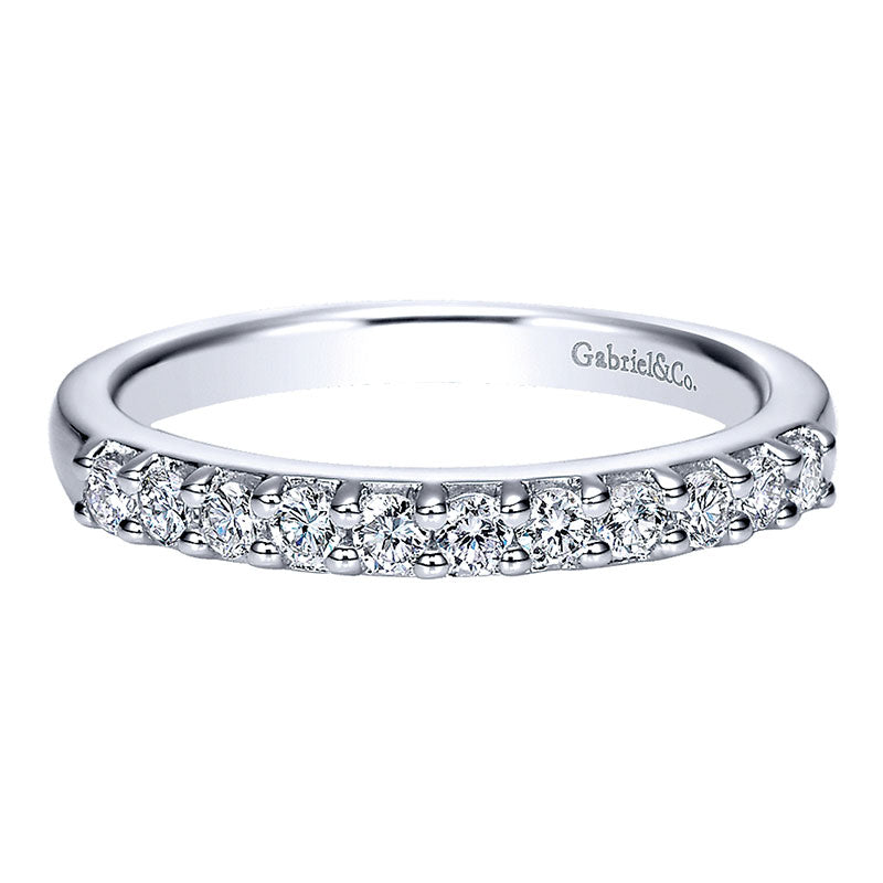 Anniversary Band 14k White Gold Diamond Straight