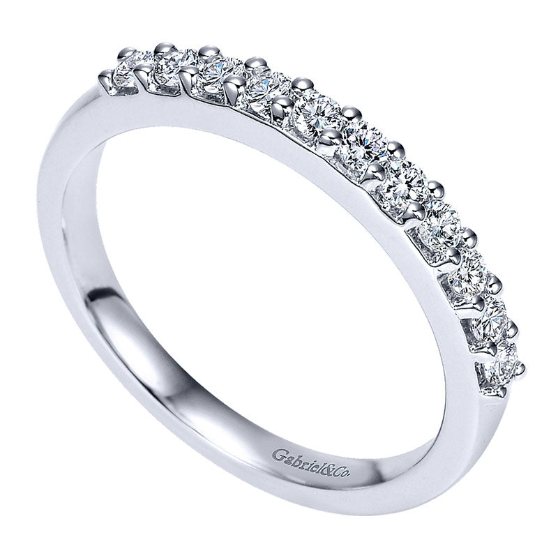 Anniversary Band 14k White Gold Diamond Straight