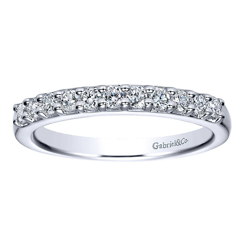 Anniversary Band 14k White Gold Diamond Straight