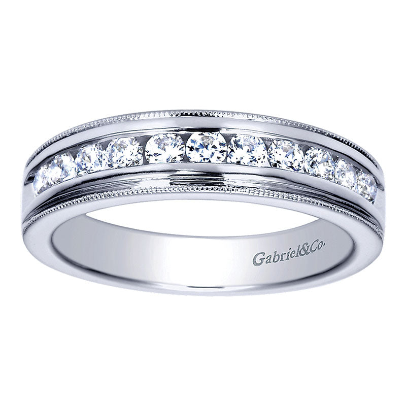 Anniversary Band 14k White Gold Diamond Straight