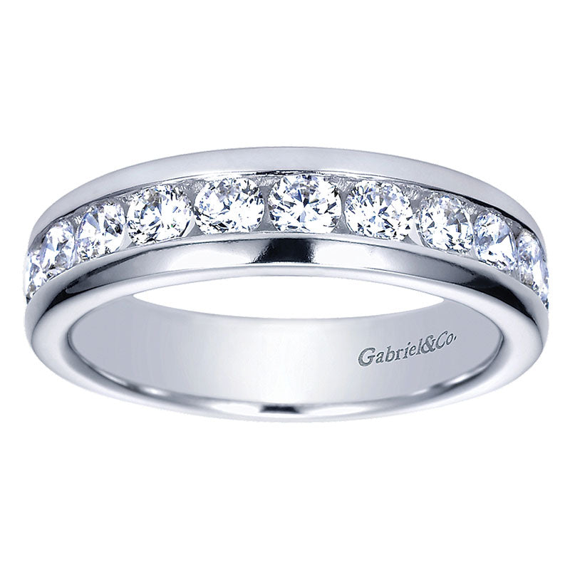 14K White Gold Diamond Straight 14K White Gold ANniversary Band AN2940W44Jj