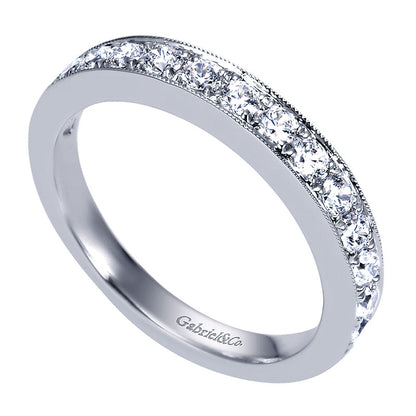 Anniversary Band 14k White Gold Diamond Straight