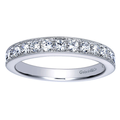 Anniversary Band 14k White Gold Diamond Straight