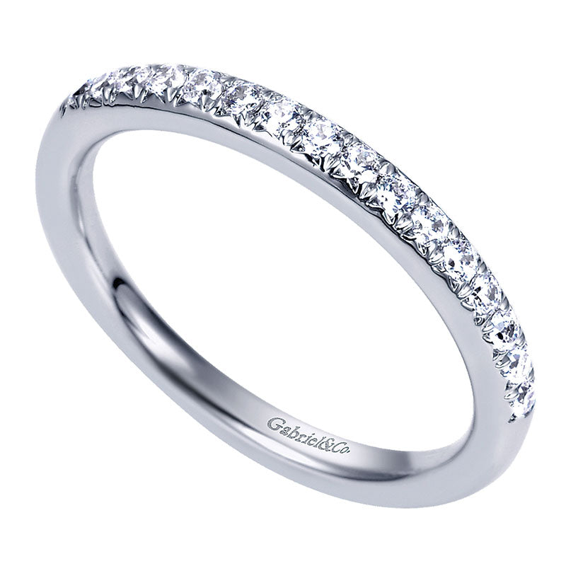 Anniversary Band 14k White Gold Diamond Straight