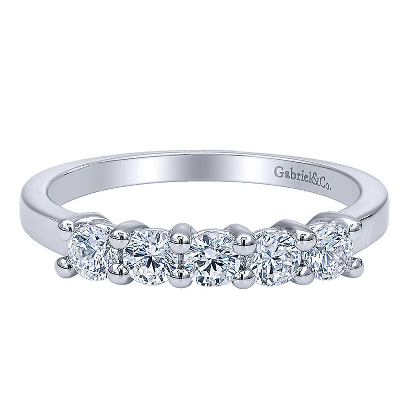 14K White Gold Diamond Straight 14K White Gold ANniversary Band AN5322W44Jj
