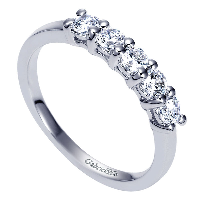 14K White Gold Diamond Straight 14K White Gold ANniversary Band AN5322W44Jj