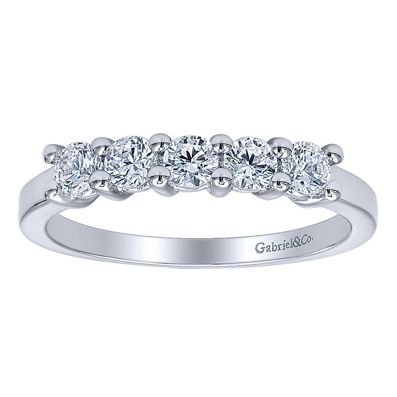 14K White Gold Diamond Straight 14K White Gold ANniversary Band AN5322W44Jj