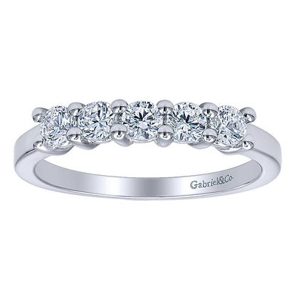 14K White Gold Diamond Straight 14K White Gold ANniversary Band AN5322W44Jj