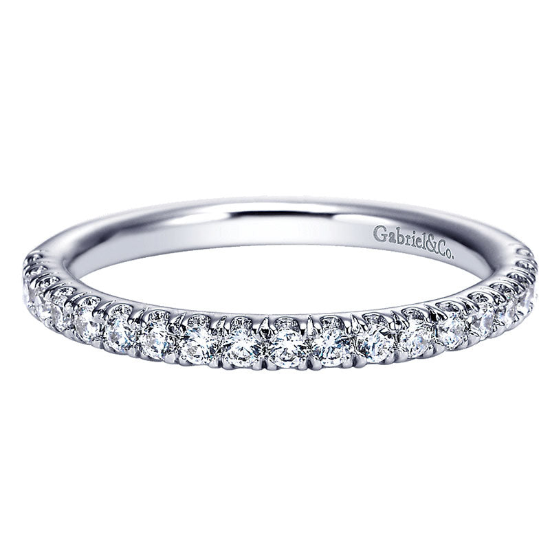 Anniversary Band 14k White Gold Diamond Straight