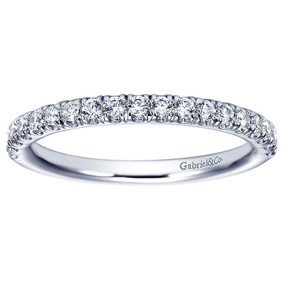 Anniversary Band 14k White Gold Diamond Straight