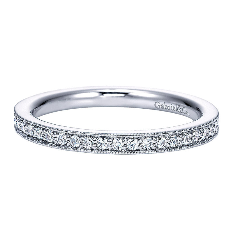 Anniversary Band 14k White Gold Diamond Straight