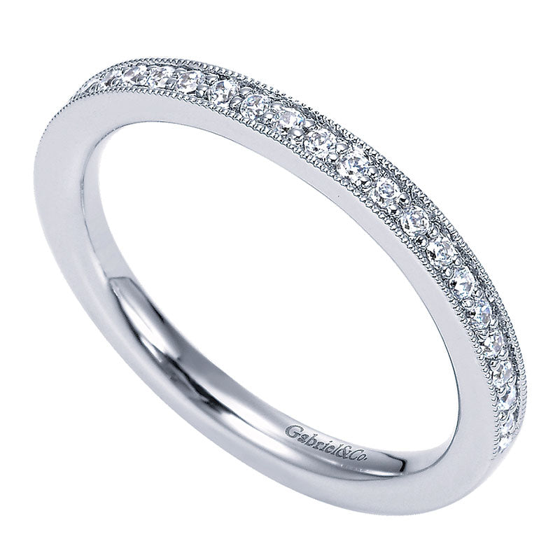 Anniversary Band 14k White Gold Diamond Straight