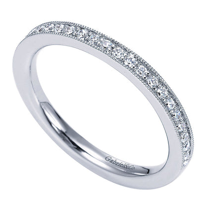Anniversary Band 14k White Gold Diamond Straight
